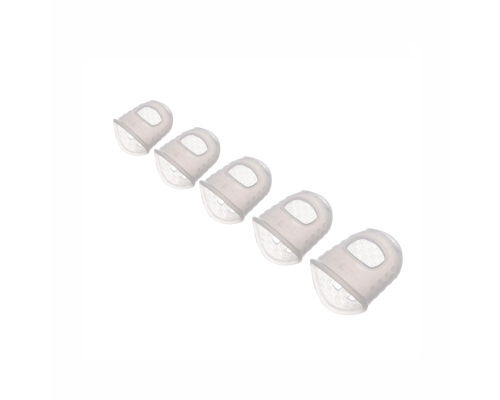 Напальчники силиконовые универсальные белые для игры на гитаре, размер XXS, XS, S, M, L, 5 шт