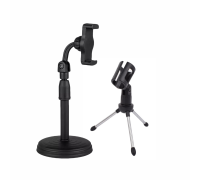 Держатель-подставка для телефона CXP-050 и микрофонная стойка настольная NK-9