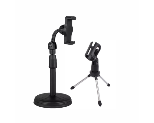 Держатель-подставка для телефона CXP-050 и микрофонная стойка настольная NK-9