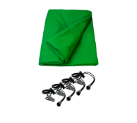 Фотофон хромакей 0.5х1 м и 4 боковых зажима с металлической прищепкой