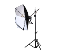 Светоотражающий софтбокс SFJBH35-6088 размер 60х88 см с держателем на 4 лампочки на штативе JBH с журавлём ES-35 с крючком для противовеса, без лампочек