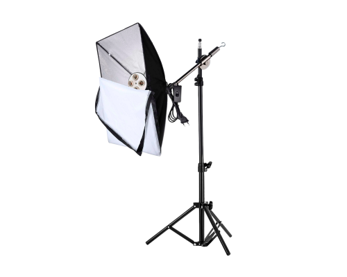 Светоотражающий софтбокс SFJBH35-6088 размер 60х88 см с держателем на 4 лампочки на штативе JBH с журавлём ES-35 с крючком для противовеса, без лампочек