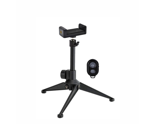 Настольная металл подставка MF-027-85B с держателем для съемки смартфоном и кнопка Bluetooth