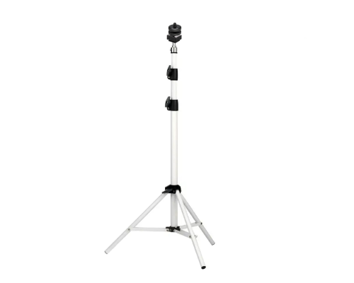 Штатив напольный белый для камеры WST-PAZ-AD2-14 с креплением в паз и адаптером холодный башмак с резьбой 1/4, две гайки
