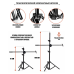 Напольная стойка журавль JBH-63-3DM-B с 3 держателями для микрофона с сумкой для переноски