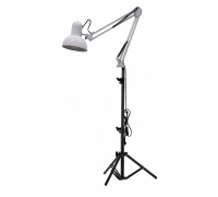 Светильник напольный, поворотный торшер AMW-PW-JBH с белым средним абажуром