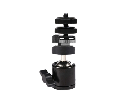 Комплект крепления для камер на штатив: адаптер PAZ-14, переходник AD2 с 2 гайками и шарнирное крепление с резьбой 1/4