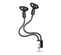 Держатель GDS-38-2 для 2 ручных микрофонов на гибкой основе со струбциной