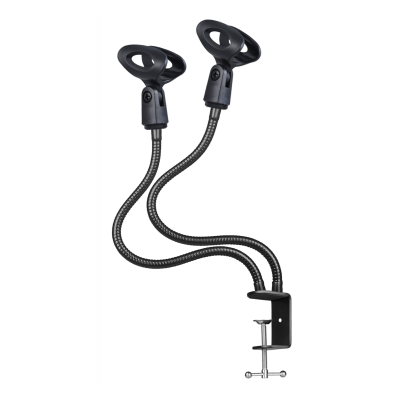 Держатель GDS-38-2 для 2 ручных микрофонов на гибкой основе со струбциной