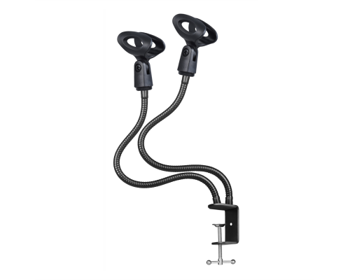 Держатель GDS-38-2 для 2 ручных микрофонов на гибкой основе со струбциной