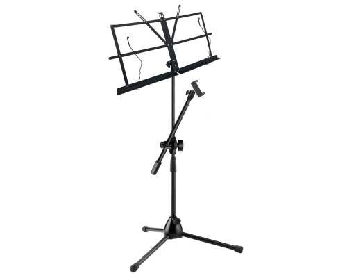 Подставка для нот PML-01-DT85 складной пюпитр на стойке с держателем для телефона на шарнире