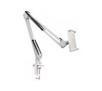 Держатель DP25-NBS-W для планшета шириной до 25 см на пантографе и усиленной струбцине, белый