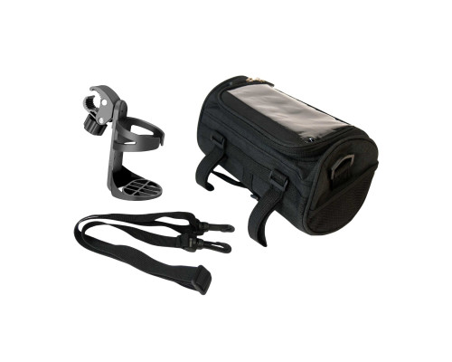 Велонабор VS-VB02FD: велосумка и флягодержатель на руль велосипеда