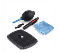 Быстросъемная площадка BH-6 для штатива, 43x43 мм, и набор для чистки объектива 3 в 1: салфетка, воздуходувка, ручка карандаш для чистки