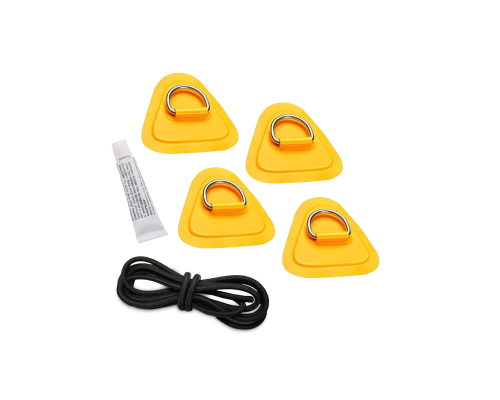 Аксессуары для лодки ПВХ, сапборда: 4 рым патчи, веревка 2,56 см и клей