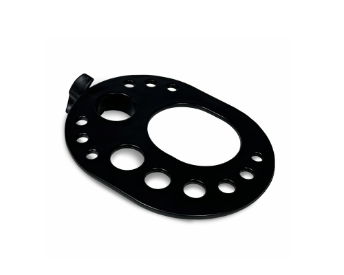 Подставка для аксессуаров парикмахера с креплением на стойку, цвет черный