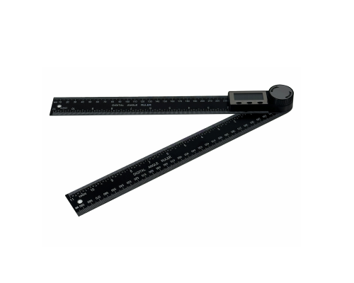 Угломер электронный с линейкой 300 мм, черный циферблат, цвет черный