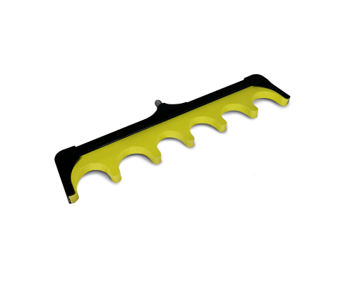 Держатель для удочек, 6 мест, с резьбовым креплением, цвет желтый