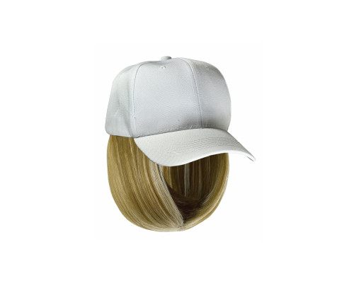Парик: белая кепка с короткими прямыми волосами 20 см, цвет светло-русый