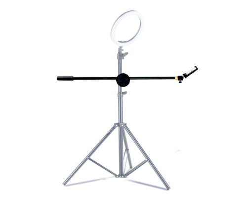 Наклонная стойка PRO-63-15T с держателем для телефона на шарнире для горизонтальной съемки сверху на штатив 15 мм