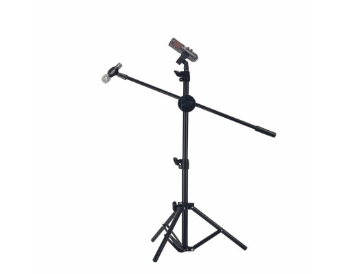 Микрофонная стойка журавль MCPro-5 с держателем для ручного микрофона и с держателем прищепка