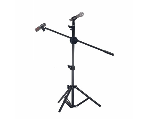Микрофонная стойка журавль MCPro-4 с держателем бочонок и с держателем прищепка