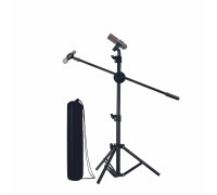Микрофонная стойка журавль MCPro-5C с держателем для ручного микрофона,  держателем прищепка и чехлом для переноски
