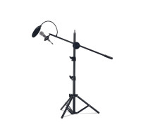 Напольная стойка для микрофона журавль MCPro-30 с пластиковым держателем паук и поп-фильтром
