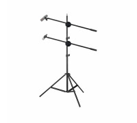 Микрофонная стойка двойной журавль JBDuo-2 с держателем для ручного микрофона и с держателем прищепка