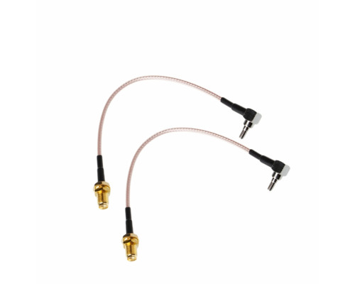 Пигтейл переходники CRC9 - SMA (female) кабельная сборка для подключения 3G/4G модема и роутера к антенне, 2 шт