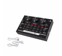Внешняя звуковая карта V8 II, микшер с возможностью подключения к компьютеру и Bluetooth