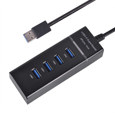 USB-разветвитель UH303 на 4 разъема USB 3.0, черный