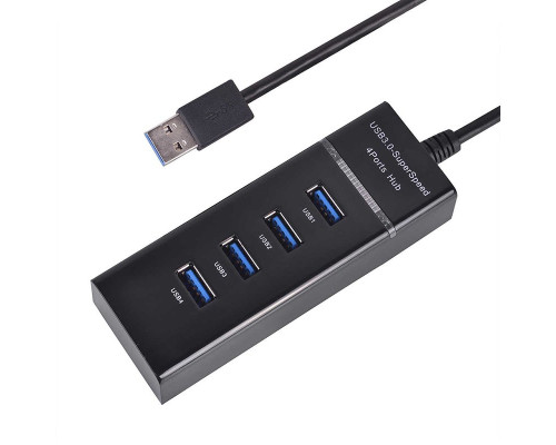 USB-разветвитель UH303 на 4 разъема USB 3.0, черный