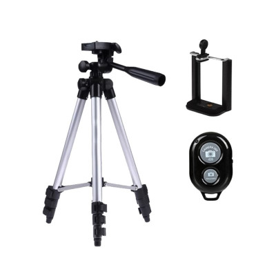 Штатив для камеры и телефона Tripod SA-3888 с зажимом для телефона, пультом Bluetooth