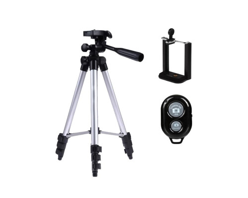 Штатив для камеры и телефона Tripod SA-3888 с зажимом для телефона, пультом Bluetooth