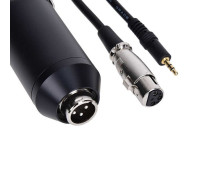 Конденсаторный микрофон BM-800 на настольной подставке с регулировкой высоты и держателем прищепкой, с кабелем XLR - Jack 3.5 и USB адаптером, черно-золотой