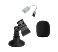 Конденсаторный микрофон BM-800 с настольным держателем и USB адаптером, черно-золотой