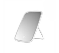 Зеркало с подсветкой настольное косметическое для макияжа, белое