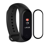 Защитная пленка для Xiaomi MI Band 4, с полной проклейкой, чёрная