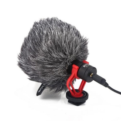 Микрофон накамерный BY-MM1 пушка с ветрозащитой