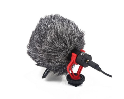 Микрофон накамерный BY-MM1 пушка с ветрозащитой