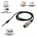 Кабель для микрофона, разъем 6.5mm XLR-Jack 6.3mm, 1.5 м