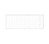 Наклейки на клавиатуру прозрачные, русские буквы, белый цвет