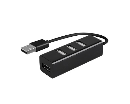 USB-разветвитель на 4 разъема USB 2.0, черный