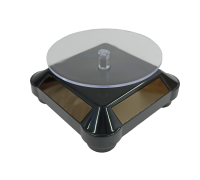 Вращающаяся подставка для товара с электроприводом с солнечной батареей, черная