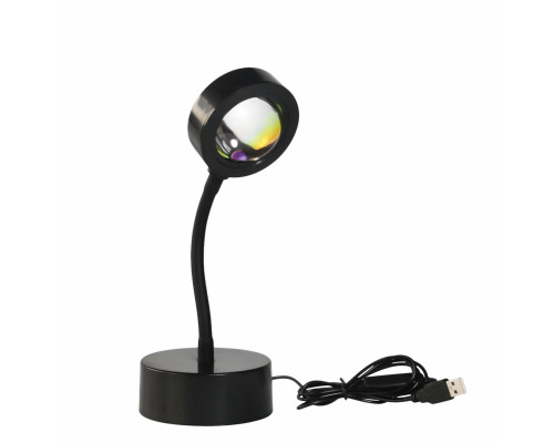 Светодиодный ночник-проектор на гибком держателе с эффектом солнечного света, красный закат