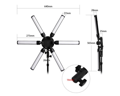 Кольцевая лампа звезда LED Professional для профессиональной фотосъемки, селфи лампа с чехлом-сумкой