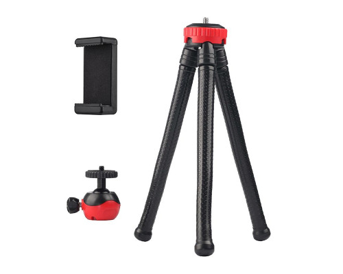 Штатив трипод для телефона и фотоаппарата с прорезиненными гибкими ножками, настольная тренога