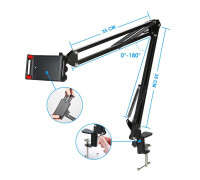 Стойка пантограф для телефона на струбцине, настольная