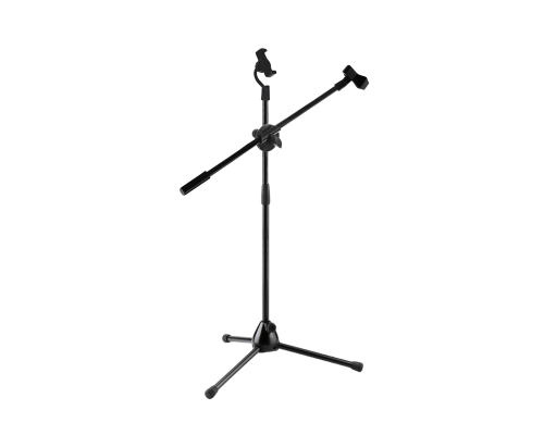 Микрофонная стойка журавль Pro-21 с держателем прищепкой для микрофона и держателем для телефона